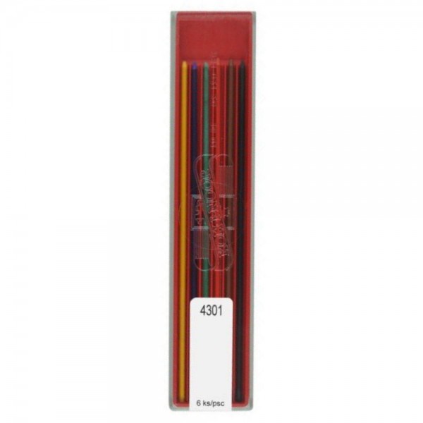 KOH-I-NOOR 6 Μύτες για Μηχανικό Μολύβι 2mm Χρωματιστές