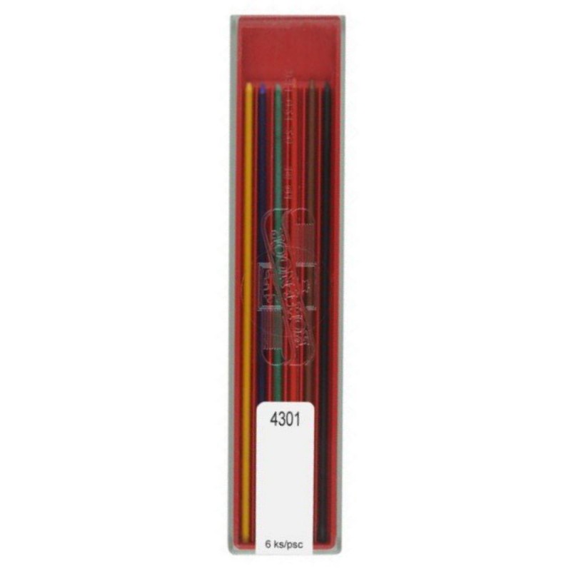 KOH-I-NOOR 6 Μύτες για Μηχανικό Μολύβι 2mm Χρωματιστές