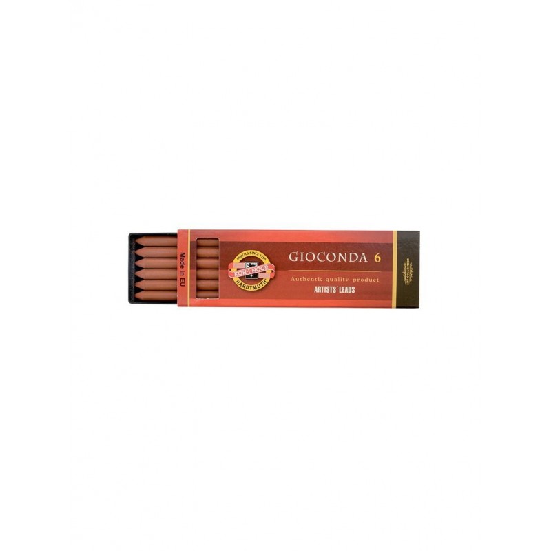KOH-I-NOOR 6 Μύτες 120mm για Μηχανικό Μολύβι 5,6mm Russet Sepia