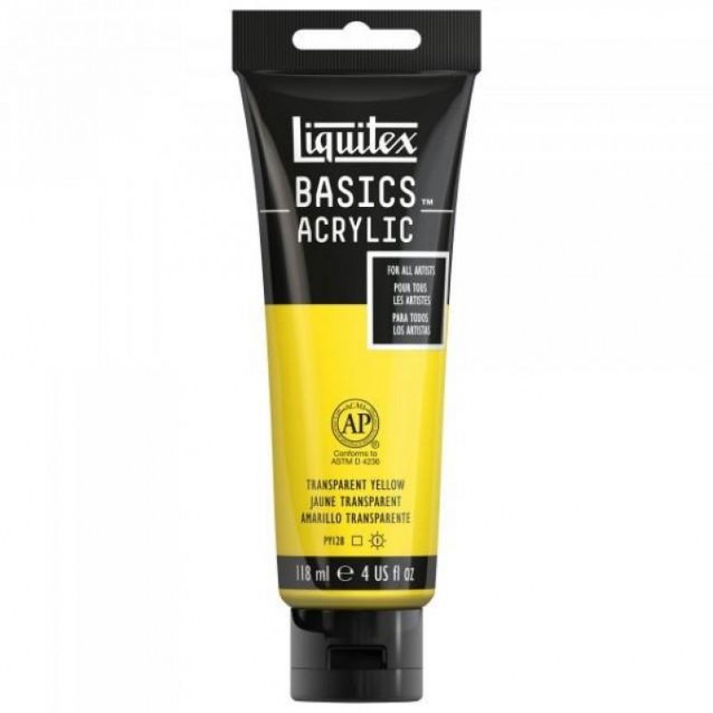 Liquitex Basics 118ml Acrylic 045 Transparent Yellow Liquitex Basics 118ml Acrylic 045 Transparent Yellow
