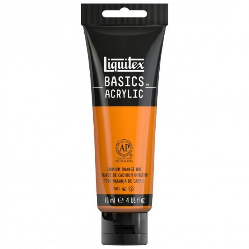 Liquitex Basics 118ml Acrylic 720 Cadmium Orange Hue Liquitex Basics 118ml Acrylic 720 Cadmium Orange Hue