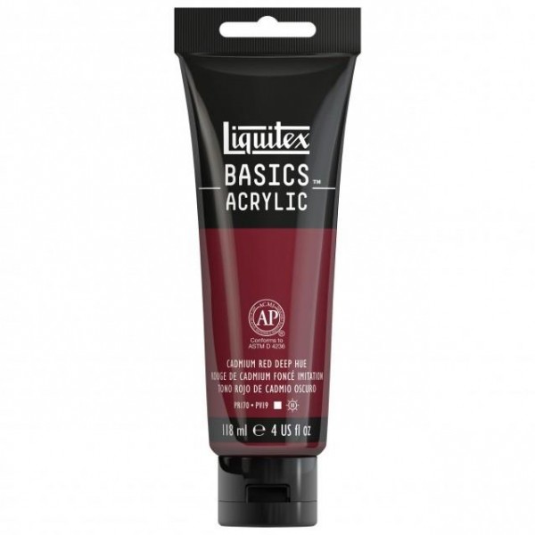 Liquitex Basics 118ml Acrylic 311 Cadmium Red Deep Hue