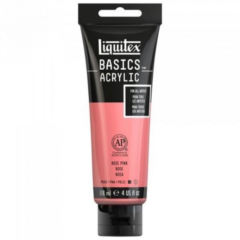 Liquitex Basics 118ml Acrylic 048 Rose Pink Liquitex Basics 118ml Acrylic 048 Rose Pink