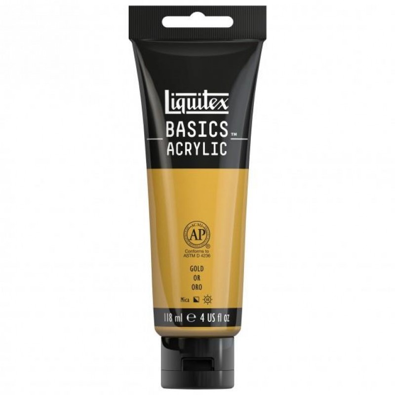 Liquitex Basics 118ml Acrylic 051 Bright Gold Liquitex Basics 118ml Acrylic 051 Bright Gold