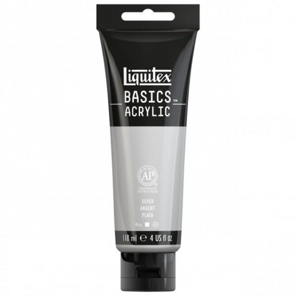 Liquitex Basics 118ml Acrylic 052 Silver Liquitex Basics 118ml Acrylic 052 Silver