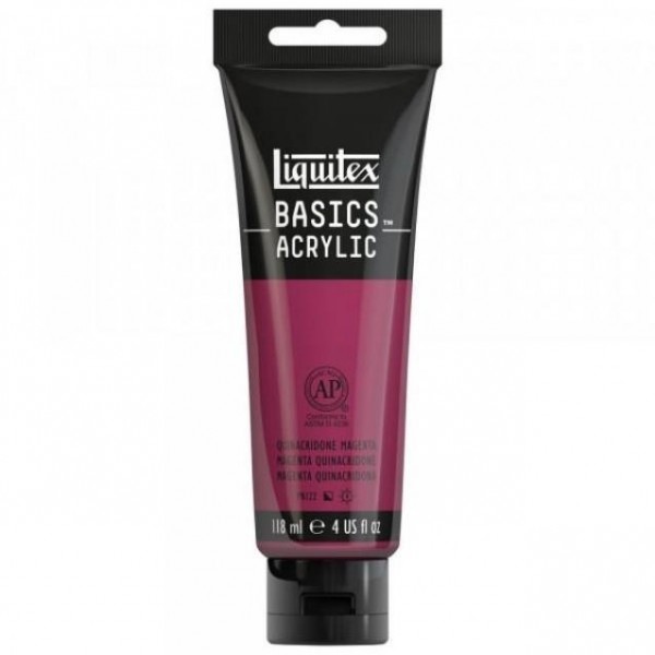 Liquitex Basics 118ml Acrylic 114 Quinacridone Magenta Liquitex Basics 118ml Acrylic 114 Quinacridone Magenta