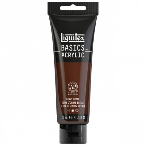 Liquitex Basics 118ml Acrylic 128 Burnt Umber