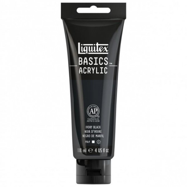 Liquitex Basics 118ml Acrylic 244 Ivory Black Liquitex Basics 118ml Acrylic 244 Ivory Black