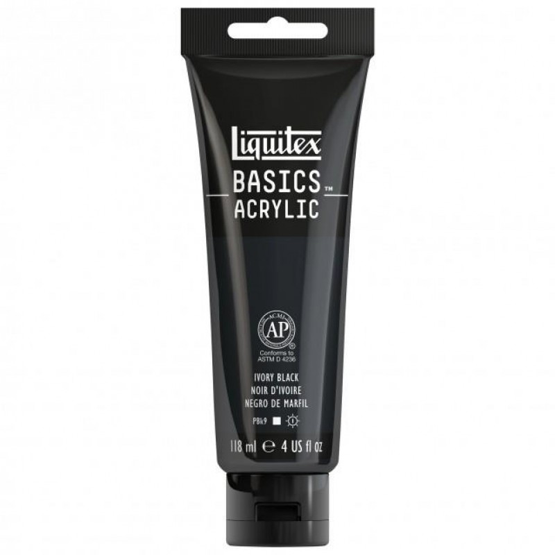 Liquitex Basics 118ml Acrylic 244 Ivory Black Liquitex Basics 118ml Acrylic 244 Ivory Black