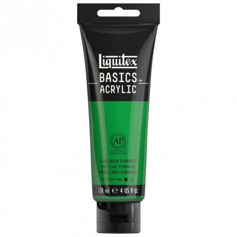 Liquitex Basics 118ml Acrylic 312 Green Light Permanent Liquitex Basics 118ml Acrylic 312 Green Light Permanent