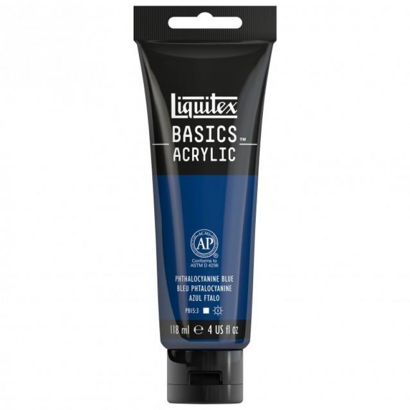 Liquitex Basics 118ml Acrylic 316 Phthalocyanine Blue Liquitex Basics 118ml Acrylic 316 Phthalocyanine Blue