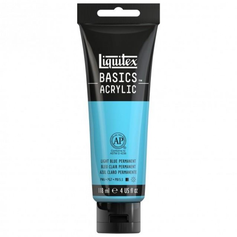Liquitex Basics 118ml Acrylic 770 Light Blue Permanent Liquitex Basics 118ml Acrylic 770 Light Blue Permanent
