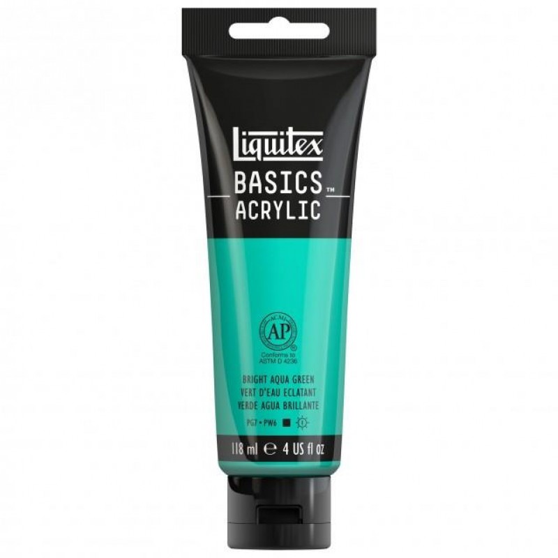 Liquitex Basics 118ml Acrylic 660 Bright Aqua Green Liquitex Basics 118ml Acrylic 660 Bright Aqua Green