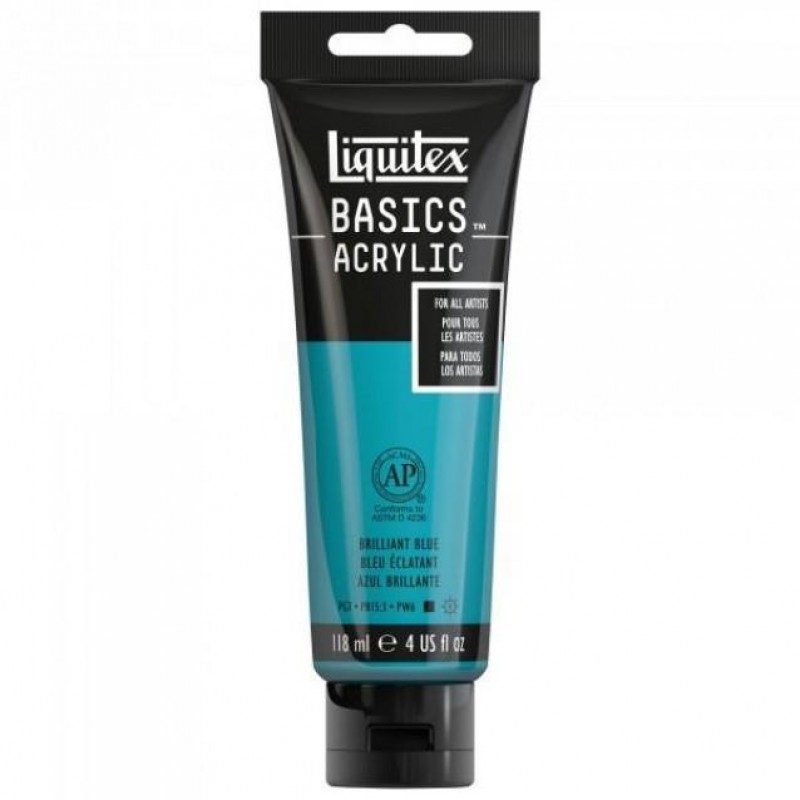 Liquitex Basics 118ml Acrylic 570 Brilliant Blue Liquitex Basics 118ml Acrylic 570 Brilliant Blue