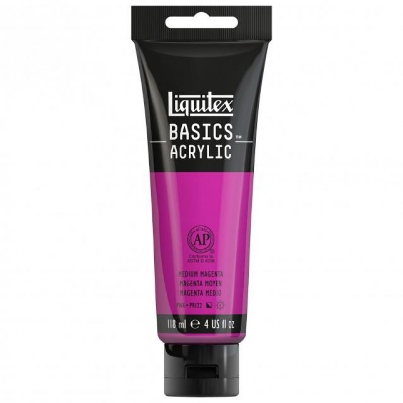 Liquitex Basics 118ml Acrylic 500 Medium Magenta Liquitex Basics 118ml Acrylic 500 Medium Magenta