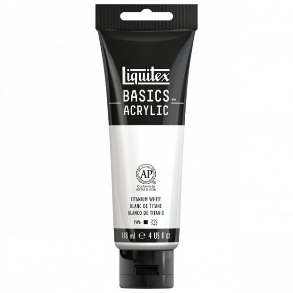 Liquitex Basics 118ml Acrylic 432 Titanium White Liquitex Basics 118ml Acrylic 432 Titanium White