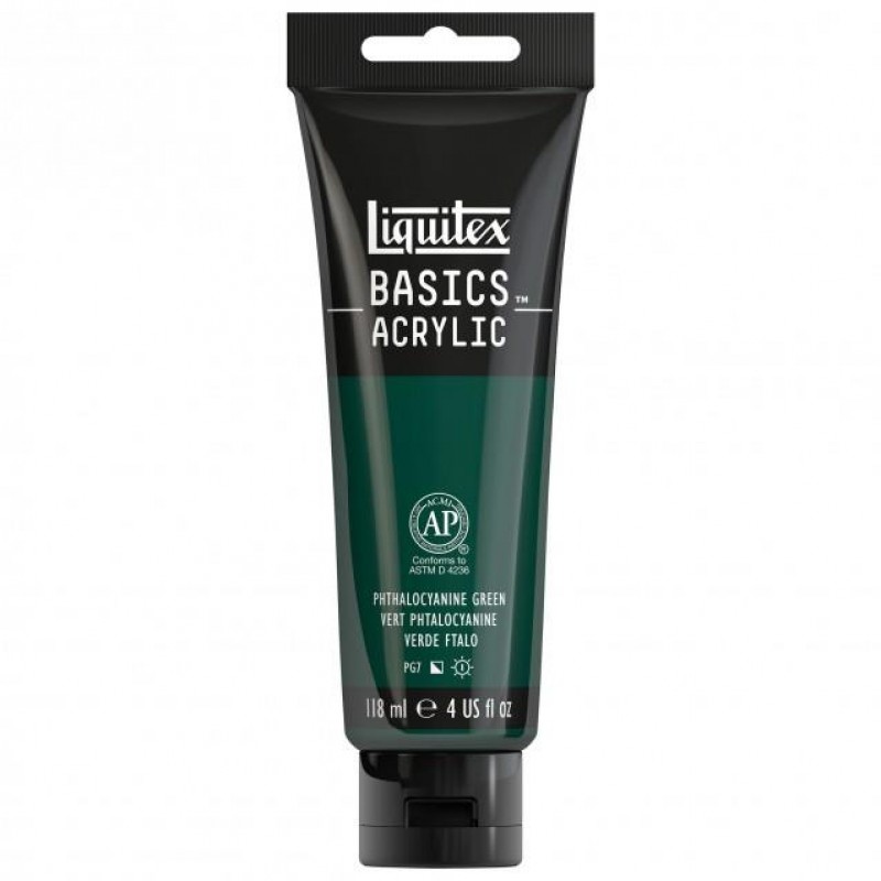 Liquitex Basics 118ml Acrylic 317 Phthalocyanine Green Liquitex Basics 118ml Acrylic 317 Phthalocyanine Green
