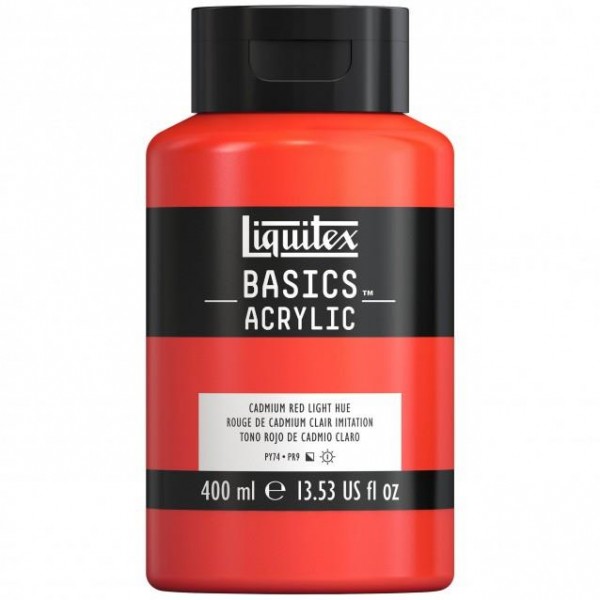Liquitex Basics 400ml Acrylic 510 Cadmium Red Light Liquitex Basics 400ml Acrylic 510 Cadmium Red Light