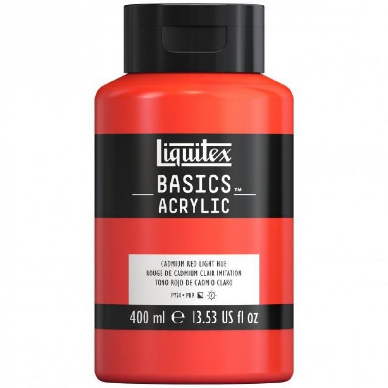 Liquitex Basics 400ml Acrylic 510 Cadmium Red Light
