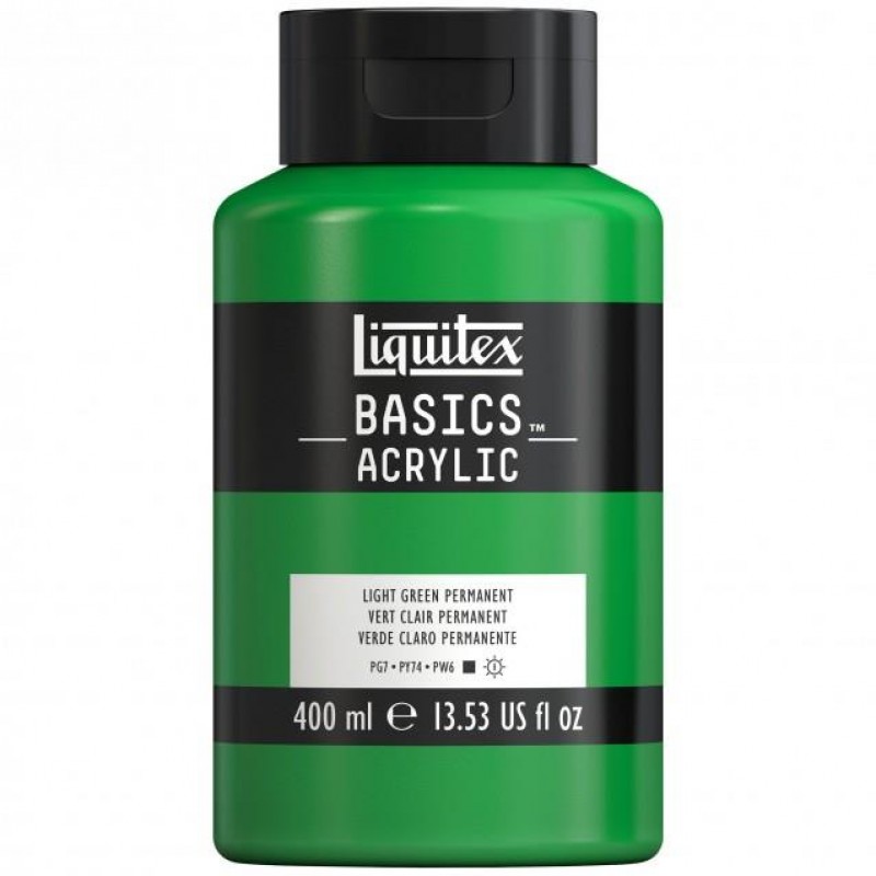 Liquitex Basics 400ml Acrylic 312 Green Light Permanent Liquitex Basics 400ml Acrylic 312 Green Light Permanent