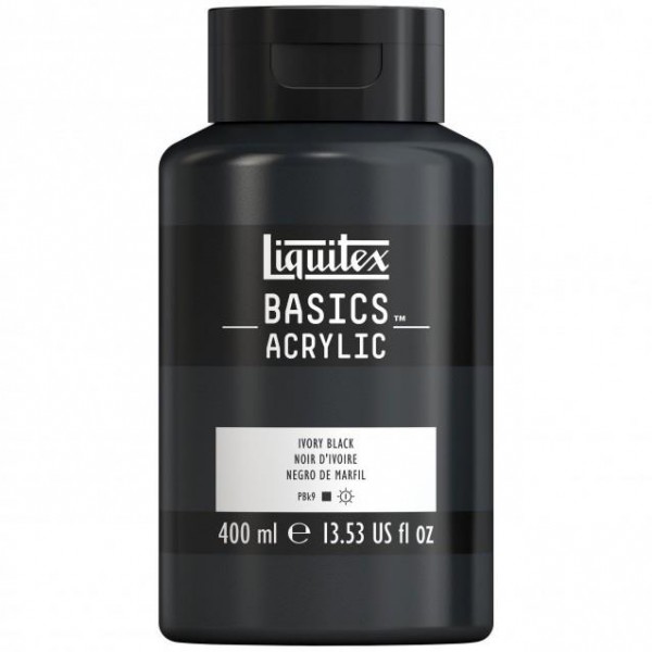 Liquitex Basics 400ml Acrylic 244 Ivory Black Liquitex Basics 400ml Acrylic 244 Ivory Black
