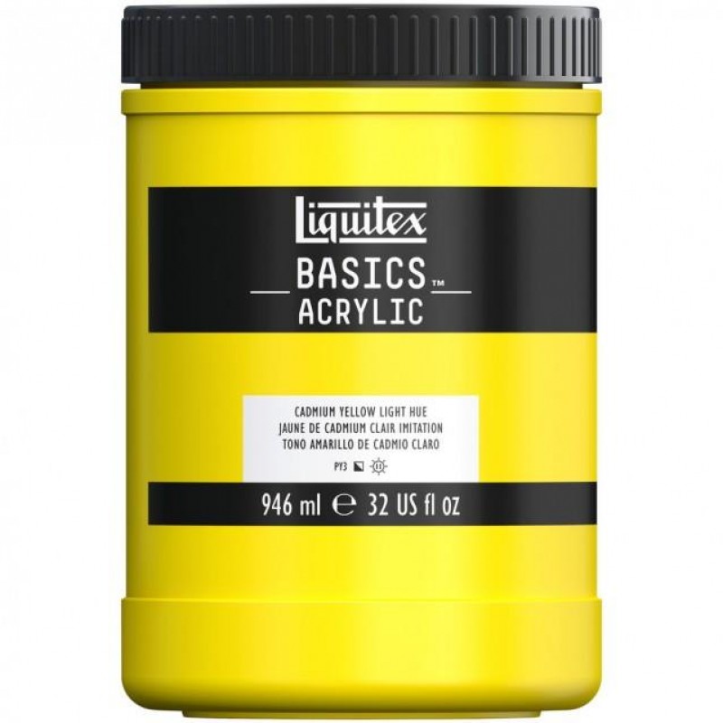 Liquitex Basics 946ml Acrylic 160 Cadmium Yellow Light Hue Liquitex Basics 946ml Acrylic 160 Cadmium Yellow Light Hue