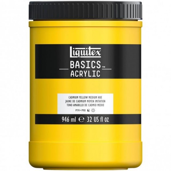 Liquitex Basics 946ml Acrylic 161 Cadmium Yellow Medium Hue Liquitex Basics 946ml Acrylic 161 Cadmium Yellow Medium Hue