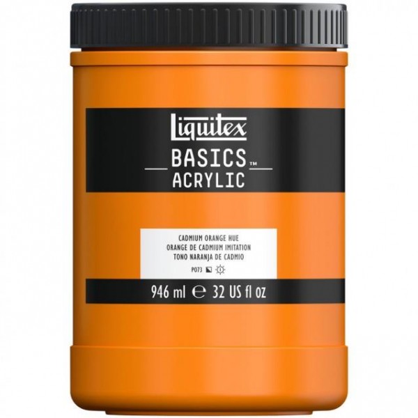 Liquitex Basics 946ml Acrylic 720 Cadmium Orange Hue Liquitex Basics 946ml Acrylic 720 Cadmium Orange Hue