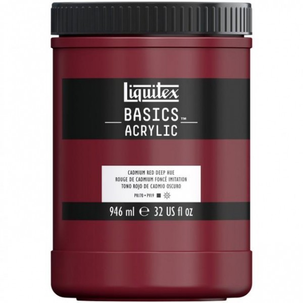 Liquitex Basics 946ml Acrylic 311 Cadmium Red Deep Hue Liquitex Basics 946ml Acrylic 311 Cadmium Red Deep Hue