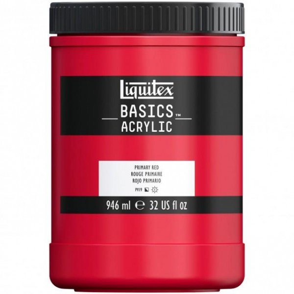 Liquitex Basics 946ml Acrylic 415 Primary Red Liquitex Basics 946ml Acrylic 415 Primary Red