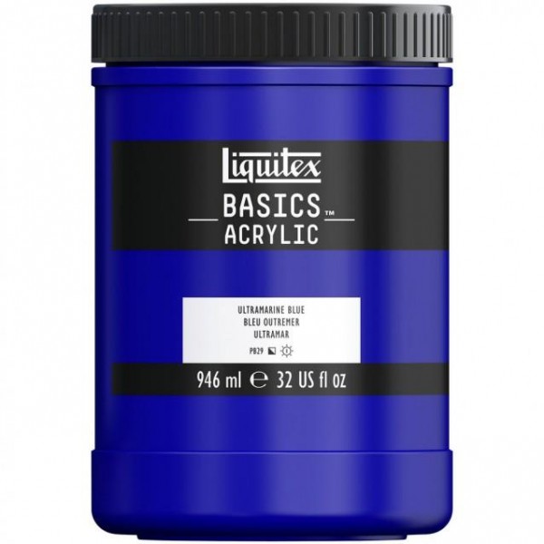 Liquitex Basics 946ml Acrylic 380 Ultramarine Blue Liquitex Basics 946ml Acrylic 380 Ultramarine Blue