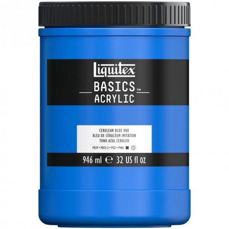 Liquitex Basics 946ml Acrylic 470 Cerulean Blue Hue Liquitex Basics 946ml Acrylic 470 Cerulean Blue Hue