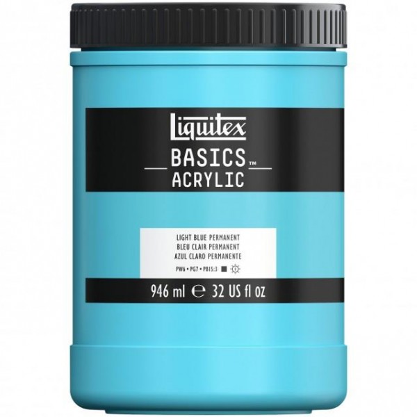 Liquitex Basics 946ml Acrylic 770 Light Blue Permanent Liquitex Basics 946ml Acrylic 770 Light Blue Permanent