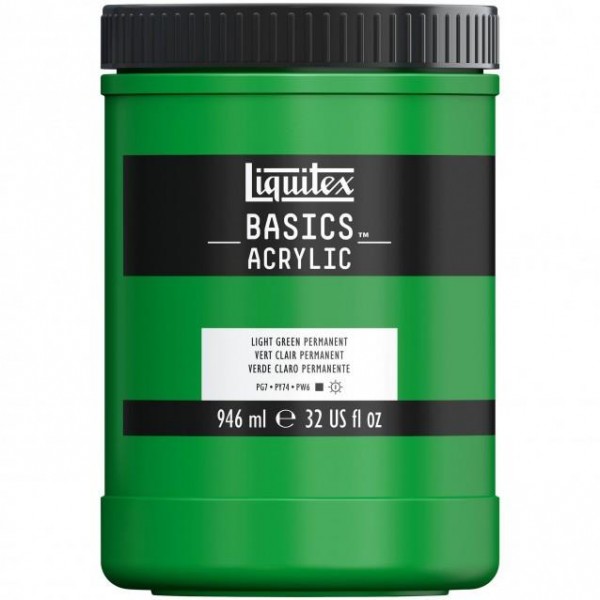 Liquitex Basics 946ml Acrylic 312 Green Light Permanent Liquitex Basics 946ml Acrylic 312 Green Light Permanent