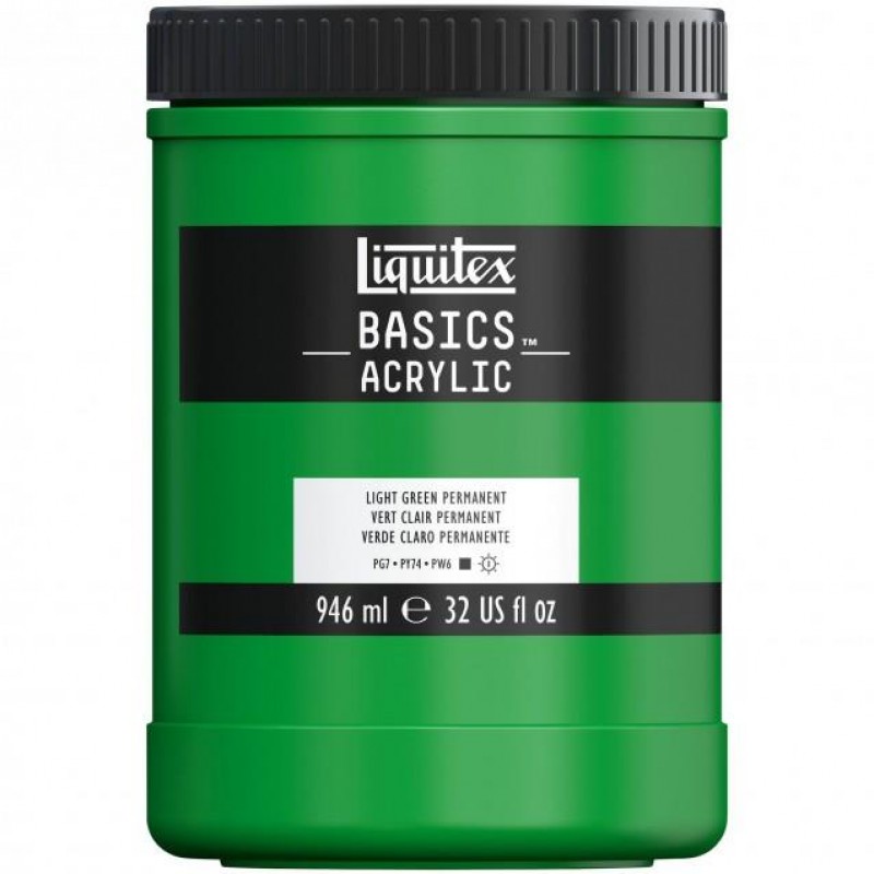 Liquitex Basics 946ml Acrylic 312 Green Light Permanent Liquitex Basics 946ml Acrylic 312 Green Light Permanent