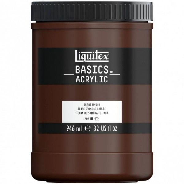 Liquitex Basics 946ml Acrylic 128 Burnt Umber Liquitex Basics 946ml Acrylic 128 Burnt Umber