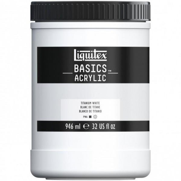 Liquitex Basics 946ml Acrylic 432 Titanium White Liquitex Basics 946ml Acrylic 432 Titanium White