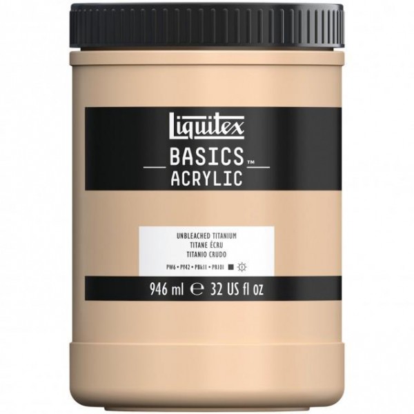 Liquitex Basics 946ml Acrylic 434 Unbleached Titanium Liquitex Basics 946ml Acrylic 434 Unbleached Titanium