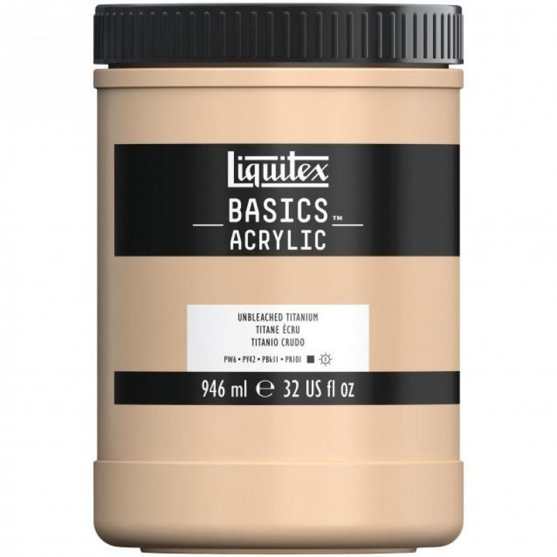 Liquitex Basics 946ml Acrylic 434 Unbleached Titanium Liquitex Basics 946ml Acrylic 434 Unbleached Titanium