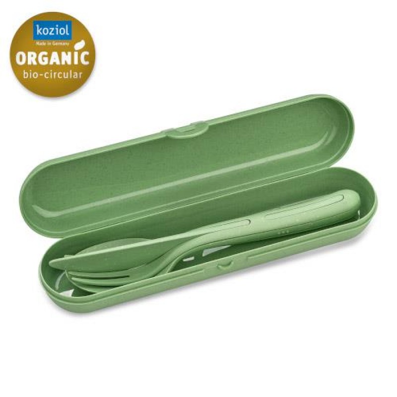 Klikk Ready Cutlery Case + Cutlery Set Leaf Green
