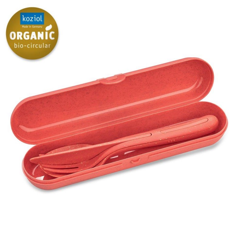 Klikk Ready Cutlery Case + Cutlery Set Coral