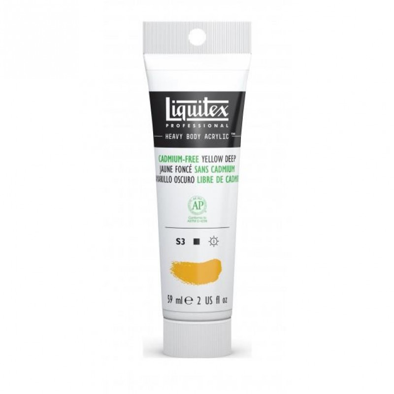 Liquitex Professional 59ml Heavy Body Acrylics 891 Cadmium-Free Yellow Deep Series 3 Liquitex Professional 59ml Heavy Body Acrylics 891 Cadmium-Free Yellow Deep Series 3