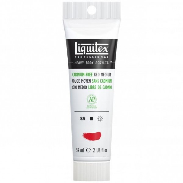 Liquitex Professional 59ml Heavy Body Acrylics 894 Cadmium-Free Red Medium Series 5 Liquitex Professional 59ml Heavy Body Acrylics 894 Cadmium-Free Red Medium Series 5