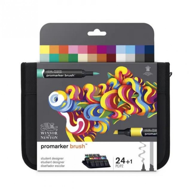 Winsor n Newton 24 Μαρκαδόροι Promarker Brush σε Κασετίνα Student Designer Collection