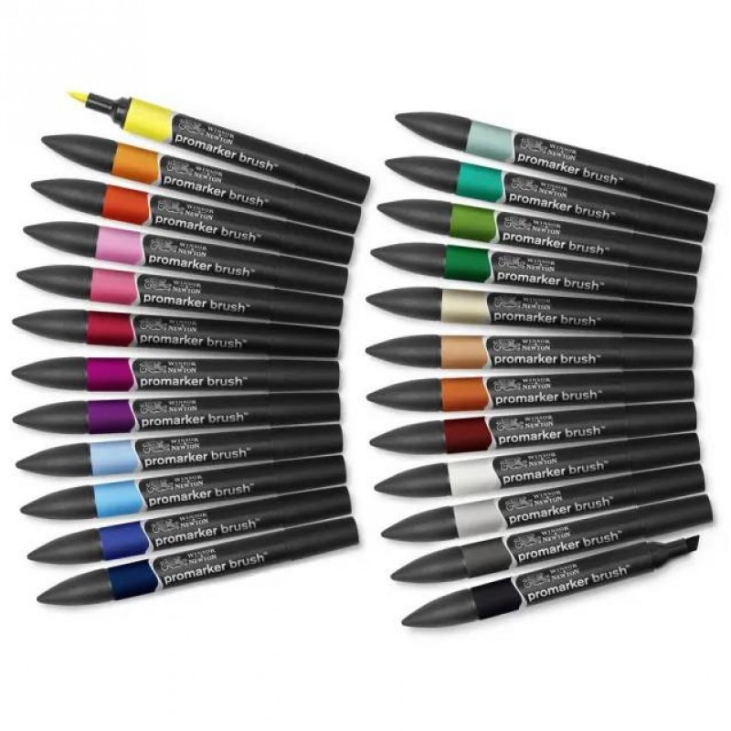 Winsor n Newton 24 Μαρκαδόροι Promarker Brush σε Κασετίνα Student Designer Collection