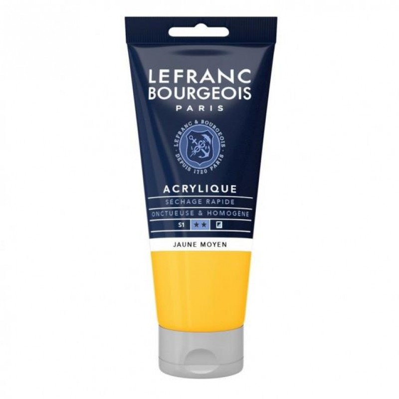 Lefranc Bourgeois 80ml Fine Acrylic 198 Medium Yellow Serie 1 Lefranc Bourgeois 80ml Fine Acrylic 198 Medium Yellow Serie 1