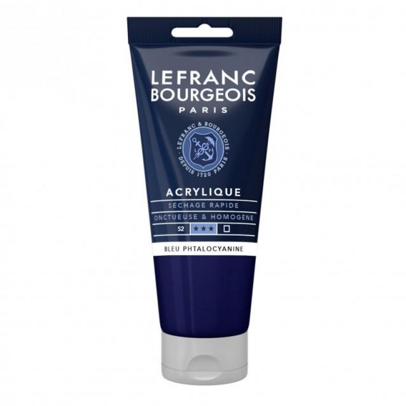 Lefranc Bourgeois 80ml Fine Acrylic 095 Phtalocyanine Blue Serie 2 Lefranc Bourgeois 80ml Fine Acrylic 095 Phtalocyanine Blue Serie 2