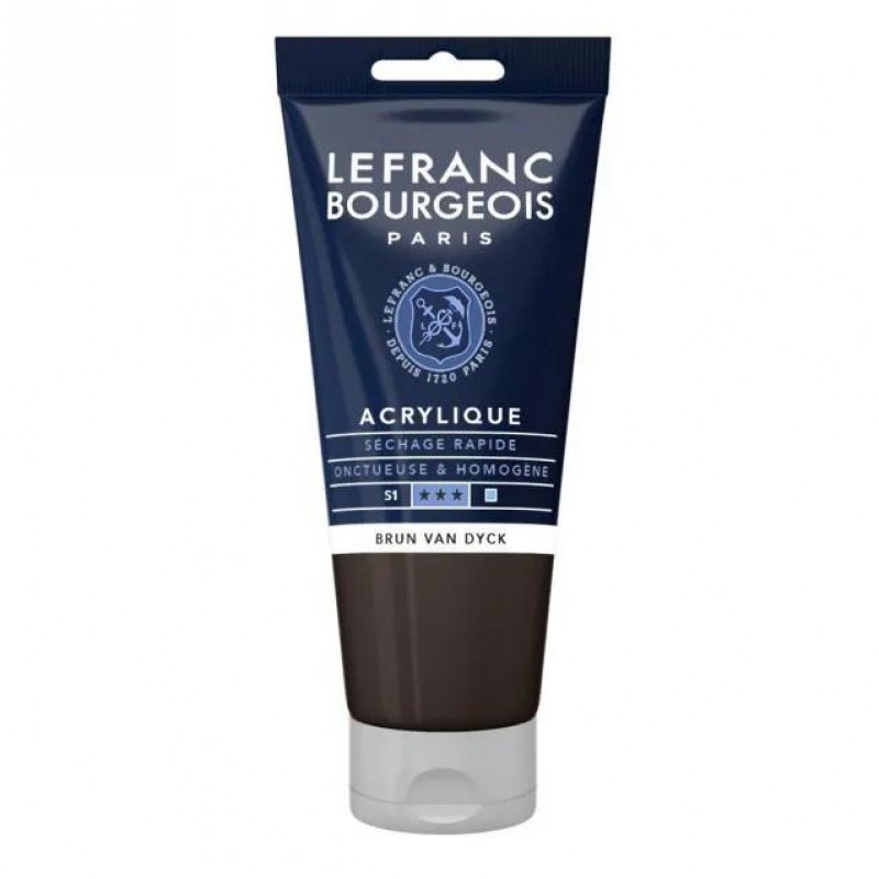 Lefranc Bourgeois 80ml Fine Acrylic 111 Van Dyck Brown Serie 1 Lefranc Bourgeois 80ml Fine Acrylic 111 Van Dyck Brown Serie 1