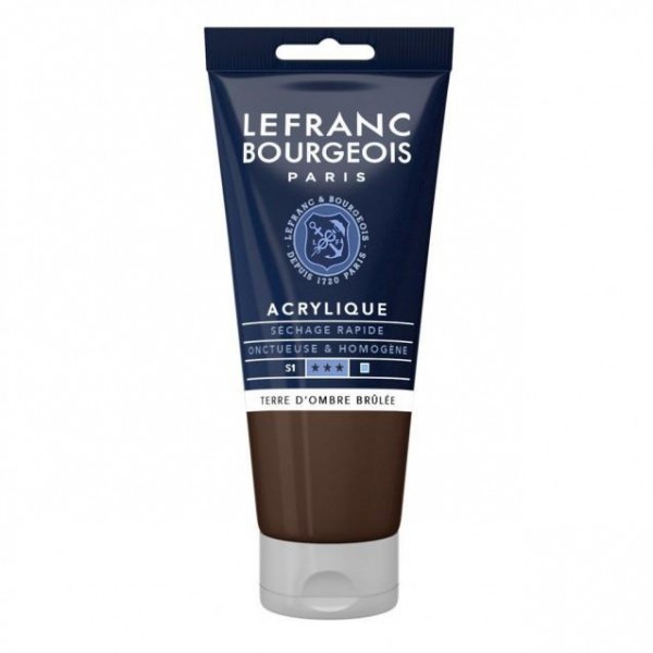 Lefranc Bourgeois 80ml Fine Acrylic 477 Burnt Umber Serie 1 Lefranc Bourgeois 80ml Fine Acrylic 477 Burnt Umber Serie 1