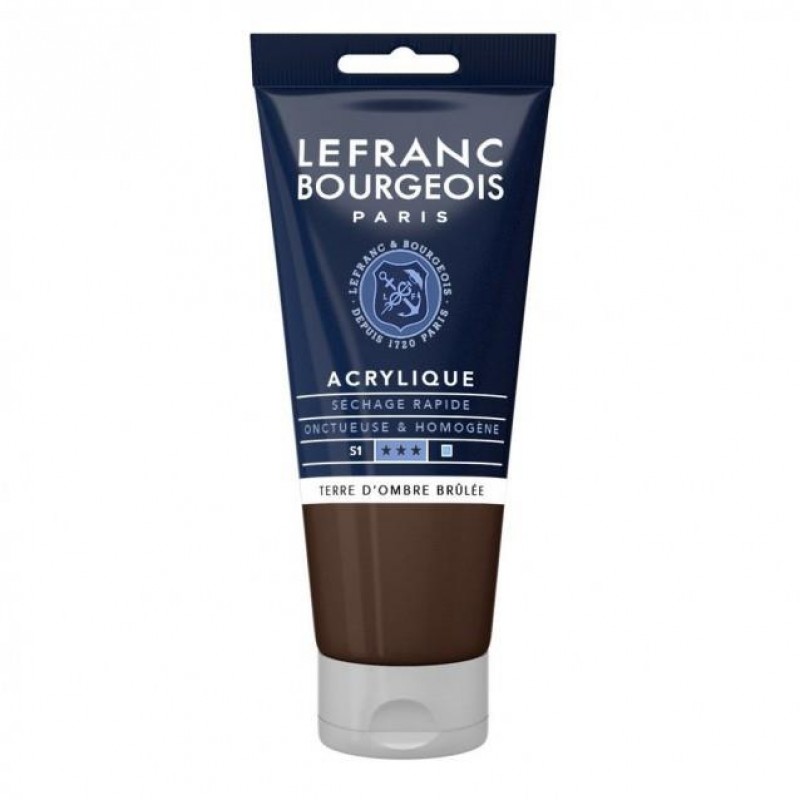 Lefranc Bourgeois 80ml Fine Acrylic 477 Burnt Umber Serie 1 Lefranc Bourgeois 80ml Fine Acrylic 477 Burnt Umber Serie 1